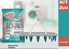 Kit 2 Peças Varal de Teto Meios Peças Intimas 24 Prendedor