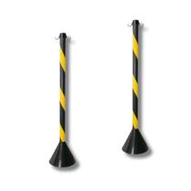 Kit 2 Pedestal para corrente 90CM Preto e Amarelo Kit 2 Pedestal para corrente 90CM Preto e Amarelo