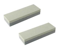 Kit 2 pedra de afiar amolar faca dupla face 150 mm top