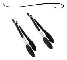 Kit 2 Pegador Grande De Silicone E Aço Inox Cozinha Multiuso