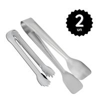Kit 2 Pegador Inox Frios Carne Churrasco Servir Cozinha Mesa Multiuso Bares Restaurantes Utensílio Kit 2 Pegador Inox Frios Carne Churrasco Servir Cozinha Mesa Multiuso Bares Restaurantes Utensílio
