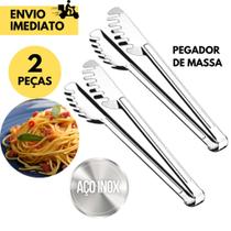 Kit 2 Pegadores de Massa Inox Grande 29 CM Ideal para Buffet de Massas Churrascarias eRestaurantes .