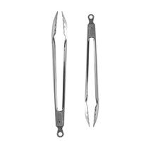 Kit 2 Pegadores Inox para Alimentos 30Cm Trava Abre e Fecha