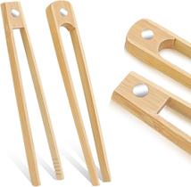 Kit 2 Pegadores Pinças Magnéticas Bamboo Para Torradeiras
