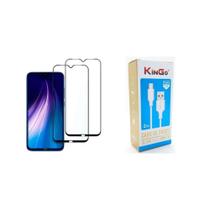 Kit 2 Pel. Vidro 3D Tela Toda P/ Rd Note 8T + Cabo USB-C 2MT Kit 2 Pel. Vidro 3D Tela Toda P/ Rd Note 8T + Cabo USB-C 2MT
