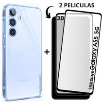 Kit 2 Película 3d Para A55 5G + Capinha Para SAMSUNG A55 5G