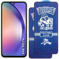 Kit 2 Pelicula 9D Ceramica Privacidade Fosca Compativel com Samsung Galaxy A54 S23 Fe