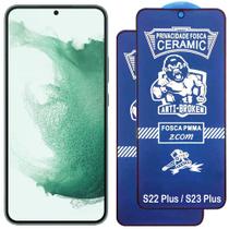 Kit 2 Pelicula 9D Ceramica Privacidade Fosca Compativel com Samsung Galaxy S22 Plus
