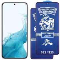 Kit 2 Pelicula 9D Ceramica Privacidade Fosca Compativel com Samsung Galaxy S22 S23