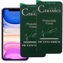 Kit 2 Película Privacidade Fosca Ceramica iPhone X XR 13 14 Pro MAX