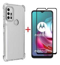 Kit 2 Películas 3d de Vidro Temperado + Capa Transparente para Moto G10 G20 G30