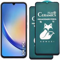 kit 2 Películas 9d Privacidade Fosca Cerâmica Compatível Com Samsung Galaxy A04 A05 A14 A34 A35 A54 A55 Todos os Modelos