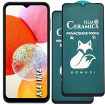 kit 2 Películas 9d Privacidade Fosca Cerâmica Compatível Com Samsung Galaxy A14 / M14