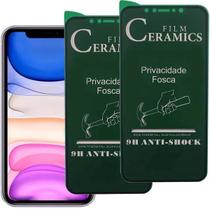 Kit 2 Películas Cerâmica Fosca Privacidade Compatível Iphone 13 Pro Max