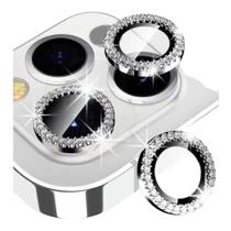 Kit 2 Películas Lente Câmera Strass Brilho Compatível Com iphone 15 pro max
