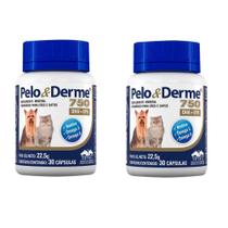 Kit 2 Pelo E Derme Para Cães E Gatos 750 Dha+epa 30 Cápsulas 22,5g