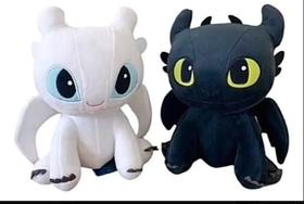 Kit 2 Pelúcia Dragã Fúria Da Noite 30 Cm Kit 2 Pelúcia Dragã Fúria Da Noite 30 Cm