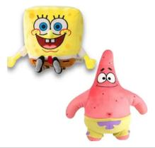 Kit 2 Pelucias Bob Esponja E Patrick 25 Cm Antialérgicos Kit 2 Pelucias Bob Esponja E Patrick 25 Cm Antialérgicos