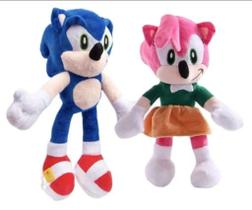 Kit 2 Pelúcias Sonic E Amy Rose Médio Hipoalergênico Kit 2 Pelúcias Sonic E Amy Rose Médio Hipoalergênico