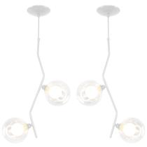 Kit 2 Pendente Aro Duplo Angular Jabuticaba Branco Harmony Kit 2 Pendente Aro Duplo Angular Jabuticaba Branco Harmony