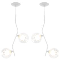 Kit 2 Pendente Aro Duplo Angular Jabuticaba Branco Harmony Kit 2 Pendente Aro Duplo Angular Jabuticaba Branco Harmony