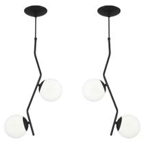 Kit 2 Pendente Aro Duplo Angular Jabuticaba Preto Orby Kit 2 Pendente Aro Duplo Angular Jabuticaba Preto Orby