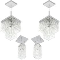 Kit 2 Pendente Cristal Acrilico Marrycrillic +2 Clearcrilic Kit 2 Pendente Cristal Acrilico Marrycrillic +2 Clearcrilic