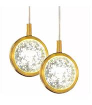 Kit 2 Pendente Dourado Urano Lavabo Sala Quarto Cabeceira Kit 2 Pendente Dourado Urano Lavabo Sala Quarto Cabeceira