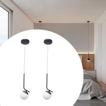 Kit 2 Pendente Luminária De Teto Inclinado Alumínio Cor Preto Bivolt Com Vidro Globo Kit 2 Pendente Luminária De Teto Inclinado Alumínio Cor Preto Bivolt Com Vidro Globo