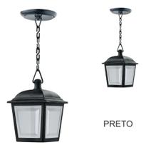 Kit 2 Pendente Luminária Lustre Clássico Retro Preto 340