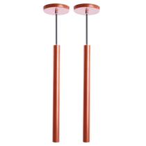 Kit 2 Pendente Luminária Tubo Cobre 50 Cm - Iluminar Ambiente