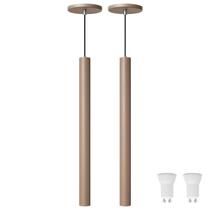 Kit 2 Pendente Luminária Tubo Fendi 50 Cm + Lâmpada LED Branco Neutro Kit 2 Pendente Luminária Tubo Fendi 50 Cm + Lâmpada LED Branco Neutro