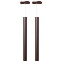 Kit 2 Pendente Luminária Tubo Marrom 50 Cm