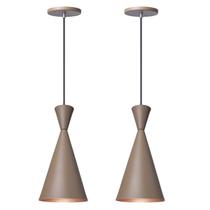 Kit 2 Pendente Lustre Luminária Canadá Fendi