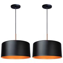 Kit 2 Pendente Lustre Luminária Madri Preto