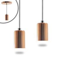 Kit 2 Pendente Soquete Copinho E27 Rose Gold