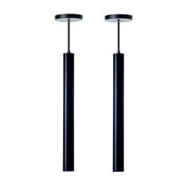 Kit 2 Pendente Tubo Cilindro Alumínio 30cm