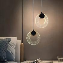 Kit 2 Pendentes Arco Crista Bolha Led Moderno Luxo Nitrolux