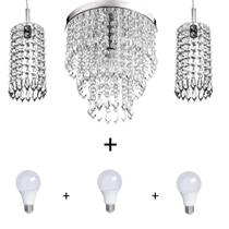 Kit 2 Pendentes Clearcrillic + Manucrillic com Lâmpadas 3000