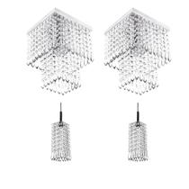 Kit 2 Pendentes Clearcrillic Quad + 2Marrycrilic Cristal Acr Kit 2 Pendentes Clearcrillic Quad + 2Marrycrilic Cristal Acr