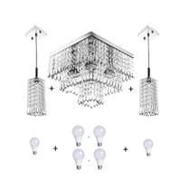 Kit 2 Pendentes Clearcrillic + Sweetcrillic c/ Lâmpadas 6000 Kit 2 Pendentes Clearcrillic + Sweetcrillic c/ Lâmpadas 6000