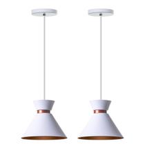 Kit 2 Pendentes Cone Dubai 15cm Para Mesa Balcão Gourmet