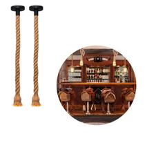 Kit 2 Pendentes Corda 1,10M Sisal Lustre Luminária Vintage Retro Rústico Com Soquete Bocal E27 Canopla De Metal Kit 2 Pendentes Corda 1,10M Sisal Lustre Luminária Vintage Retro Rústico Com Soquete Bocal E27 Canopla De Metal
