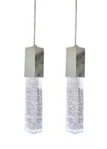 Kit 2 Pendentes De Cristal Com Bolinhas Led Para Cabeceira De Cama Ou Lavabo Kit 2 Pendentes De Cristal Com Bolinhas Led Para Cabeceira De Cama Ou Lavabo