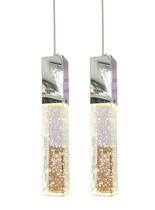 Kit 2 Pendentes De Cristal Com Bolinhas Led Para Cabeceira De Cama Ou Lavabo