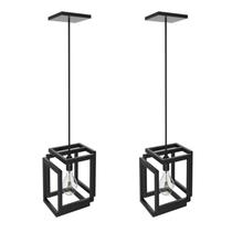 Kit 2 Pendentes Luminárias Infinity Industrial Preto