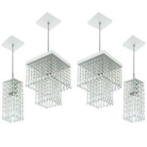 Kit 2 Pendentes Marrycrilic + 2 Pendentes Clearcrilic Branco Kit 2 Pendentes Marrycrilic + 2 Pendentes Clearcrilic Branco