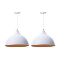 Kit 2 Pendentes Meia Lua 40cm Com Chapéu Alumínio Decorações