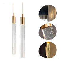 Kit 2 Pendentes Tubular Luminária Cristal Dourado Nitrolux Kit 2 Pendentes Tubular Luminária Cristal Dourado Nitrolux