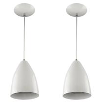 Kit 2 Pendentes Vegas Premium Gourmet em Aluminio Branco